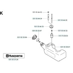 Husqvarna 155 B - KAWASAKI - TEX54D-EC50 - 20041400001-Current Fuel Tank