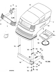 Hayter 155N Ride On Tractor - 155N - Bonnet Assy