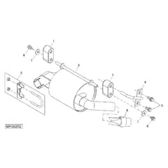 John Deere 1565 - PC10341 - Muffler ( - 030000) - ST451970