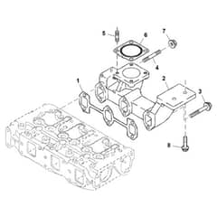 John Deere 1575 - PC12159 - Exhaust Manifold - ST783751