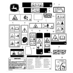 John Deere 1575 - PC12159 - Labels - ST784924