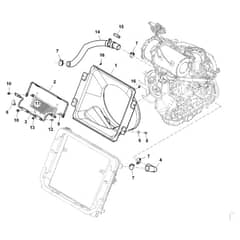 John Deere 1575 - PC12159 - Radiator Mountings - ST784941