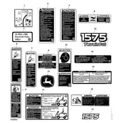 John Deere 1575 - PC12159 - Labels - ST785014