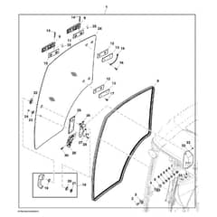 John Deere 1575 - PC12159 - Cab Door - ST786635