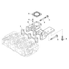 John Deere 1585 - PC12161 - Exhaust Manifold - ST784406