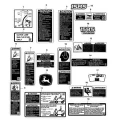 John Deere 1585 - PC12161 - Labels - ST785211