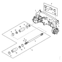 John Deere 1585 - PC12161 - Rear Axle - ST787032