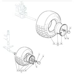 1636H - 2007 - 13-2624-12 - Mountfield Ride On Mower Wheels Diagram