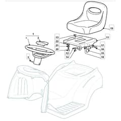 1636H - 2006 - 13-2679-11 - Mountfield Ride On Mower Seat Diagram