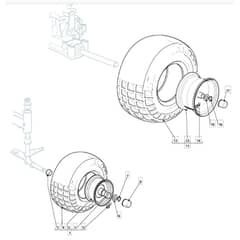 1636H - 2007 - 299964683/M7P - Mountfield Ride On Mower Wheels Diagram
