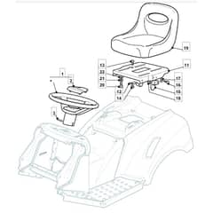 1636H - 2007 - 299964683/ME7 - Mountfield Ride On Mower Seat Diagram