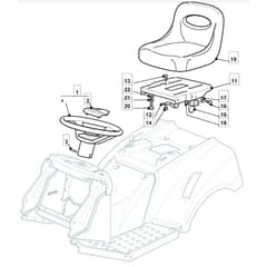 1636H - 2007 - 299964683/MO7 - Mountfield Ride On Mower Seat Diagram