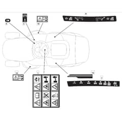 1636M - 2006 - 13-2678-11 - Mountfield Ride On Mower Labels Diagram