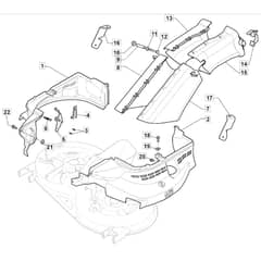 1638H Twin - 2019 - 2T2610683/M19 - Mountfield Ride On Mower Belt Protection Diagram