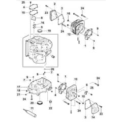 1638H Twin - 2019 - 2T2610683/M19 - Mountfield Ride On Mower Engine Cylinder Diagram