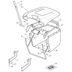 1638H Twin - 2019 - 2T2610683/M19 - Mountfield Ride On Mower Grasscatcher Diagram