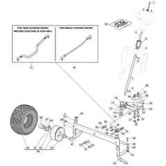 1638H Twin - 2019 - 2T2610683/M19 - Mountfield Ride On Mower Steering Diagram