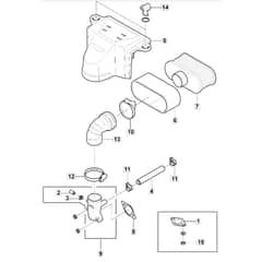 1638H Twin - 2020 - 2T2610683/M20 - Mountfield Ride On Mower Air Filter Diagram