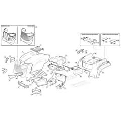 1638H Twin - 2022-2023 - 2T2630483/M22 - Mountfield Ride On Mower Body Diagram