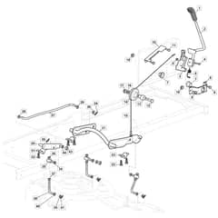 1638H Twin - 2022-2023 - 2T2630483/M22 - Mountfield Ride On Mower Cutting plate lifting Diagram