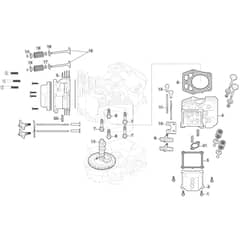 1638H Twin - 2022-2023 - 2T2630483/M22 - Mountfield Ride On Mower Cylinder Head Diagram