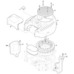 1638H Twin - 2022-2023 - 2T2630483/M22 - Mountfield Ride On Mower Fan Cover Diagram