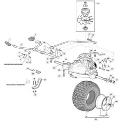 1638H Twin - 2022-2023 - 2T2630483/M22 - Mountfield Ride On Mower Transmission Diagram