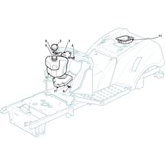 1640H - 2013-2020 - 2T1710483/M13 - Mountfield Ride On Mower Fuel Tank Diagram