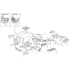 1643H-SD Twin - 2020 - 2T1200683/M20 - Mountfield Ride On Mower Body Diagram