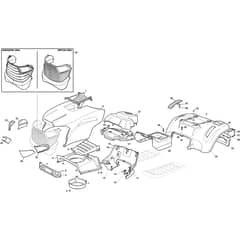 1643H-SD Twin - 2022 - 2T1220483/M22 - Mountfield Ride On Mower Body Diagram