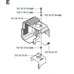 Husqvarna 165 BT - 20053300001-Current - US Cylinder Cover