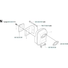 Husqvarna 165 BT - KAWASAKI - TE059D-BC50 - 20041800001-Current Muffler
