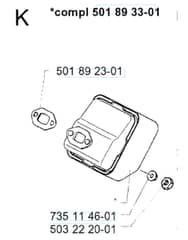 Husqvarna 16H - Muffler