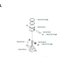 Husqvarna 170 BF - 20061000001-20084000000 Piston & Crankshaft