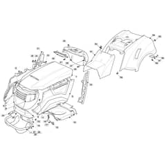 1736H Twin - 2020-2022 - 2T0440483/M20 - Mountfield Ride On Mower Body Diagram