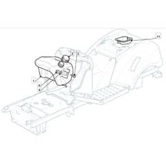 1736H Twin - 2020-2022 - 2T0440483/M20 - Mountfield Ride On Mower Fuel Tank Diagram