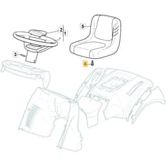 1736H Twin - 2022-2023 - 2T0785483/M22 - Mountfield Ride On Mower Seat Diagram