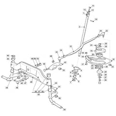1736H Twin - 2022-2023 - 2T0785483/M22 - Mountfield Ride On Mower Steering Diagram