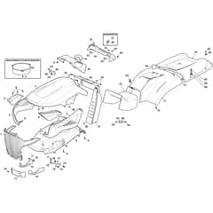 1738H - 2025 - 2T0830483/M25 - Mountfield Ride On Mower Bodywork Diagram