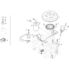 1738H - 2025 - 2T0830483/M25 - Mountfield Ride On Mower Ignition Coil Diagram