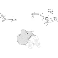 1738H - 2025 - 2T0830483/M25 - Mountfield Ride On Mower Options Diagram