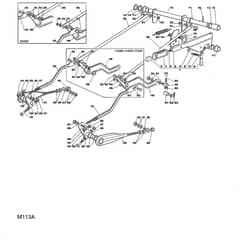 1740H - 2004 - 13-2654-14 - Mountfield Ride On Mower Deck Lifting Diagram