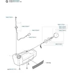 Husqvarna 180 BF - 20080500001-20084000000 Fuel Tank