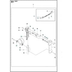Husqvarna 180 BT - 20084000001-Current Handle & Controls