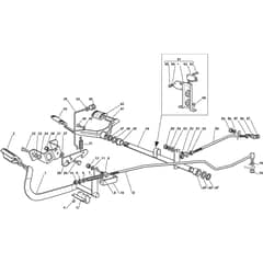 1840H - 2008 - 299941883/UM8 - Mountfield Ride On Mower Brake and Gearbox Controls Diagram