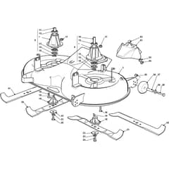 1840H - 2010 - 2T5662483/UM9 - Mountfield Ride On Mower Cutting Plate Diagram