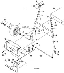 Hayter 18-42 Ride On Tractor - HY1842 - Front Axle Assy