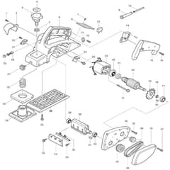 Makita 1900B - Power Planer 82mm - Power Tool Diagram
