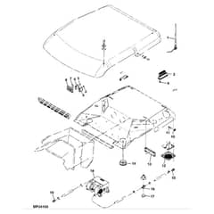 John Deere 1905 - PC9386 - Cab Roof - ST501209