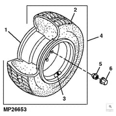 John Deere 1905 - PC9386 - Front Wheels - ST501772